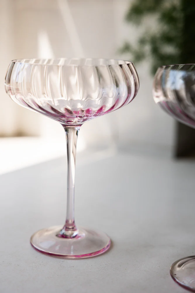 Set of 2 Scalloped Coupe Cocktail Glasses - Image 5