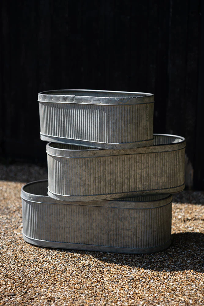 Set of 3 Antiqued Planters - Image 5