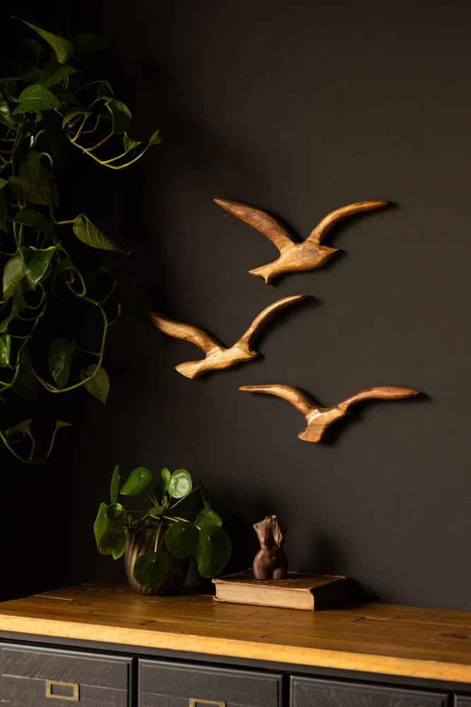 Set of 3 Birds Wall Ornament - Image 2