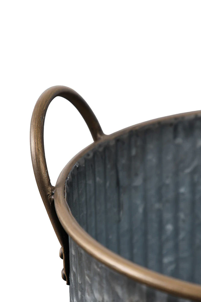 Set of 3 Industrial Style Iron Planters - Image 6