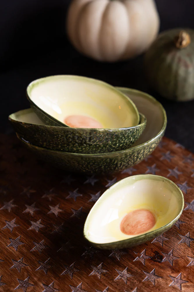 Set Of 4 Avocado Nesting Bowls