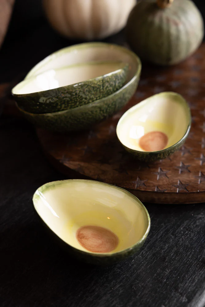 Set Of 4 Avocado Nesting Bowls - Image 2