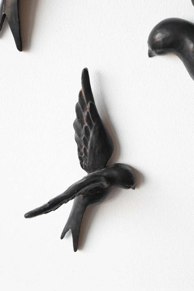Set Of 4 Black Bird Wall Ornaments - Image 4