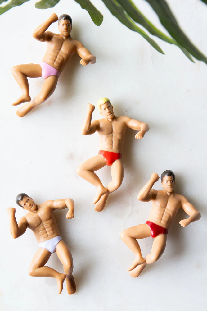 Set Of 4 Hunk Wine Glass Charms - Image 2