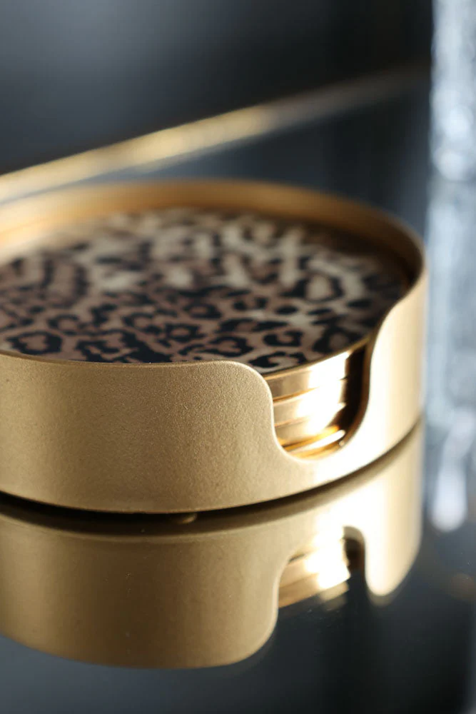 Set Of 4 Leopard Print Coasters - Image 2