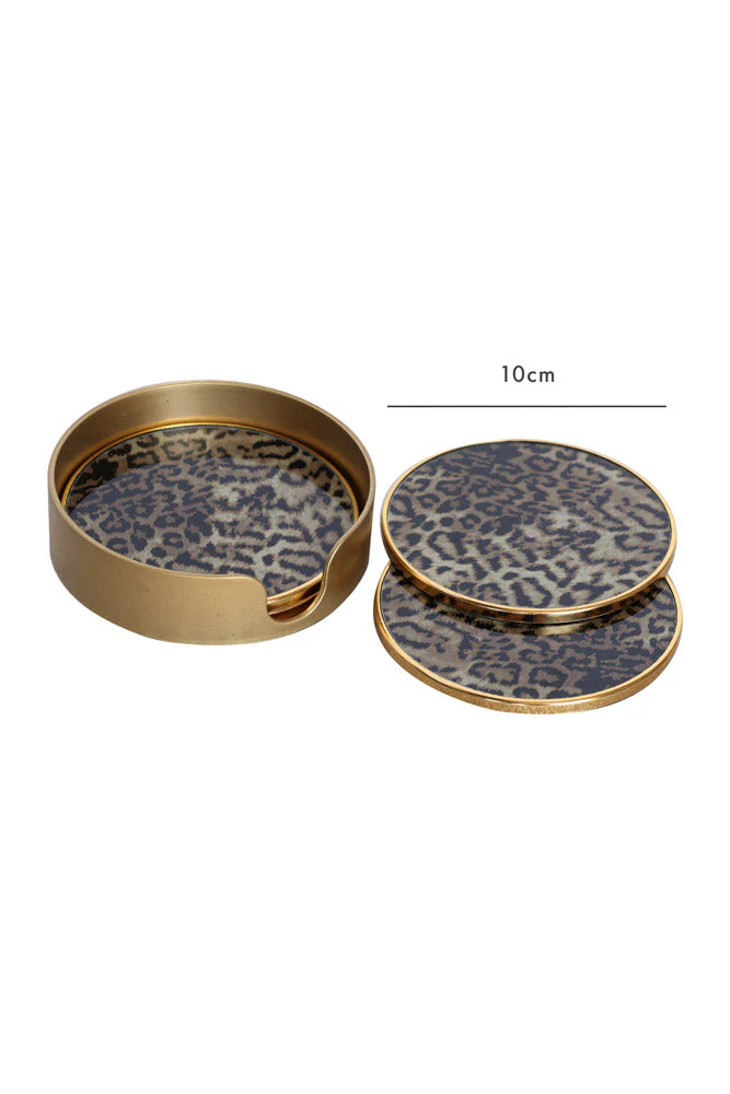 Set Of 4 Leopard Print Coasters - Image 5