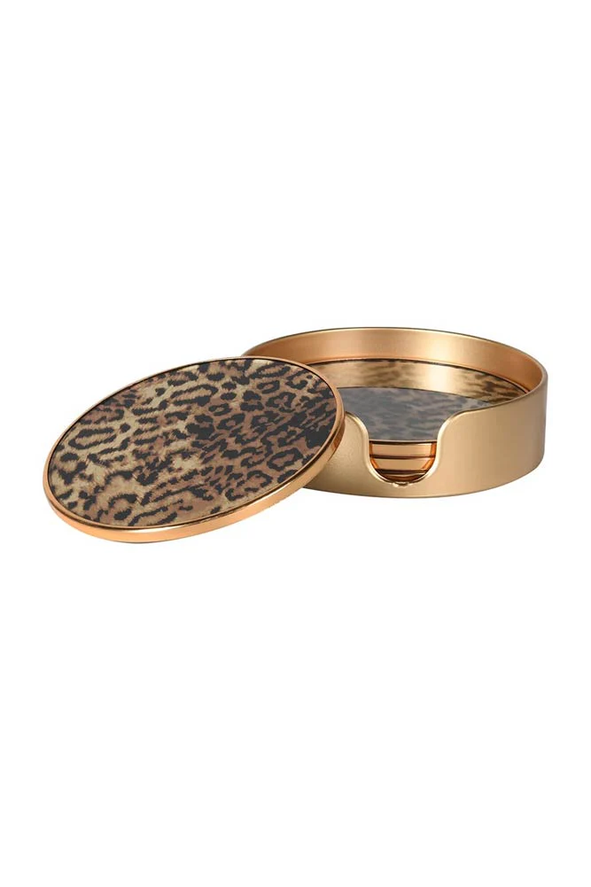 Set Of 4 Leopard Print Coasters - Image 7