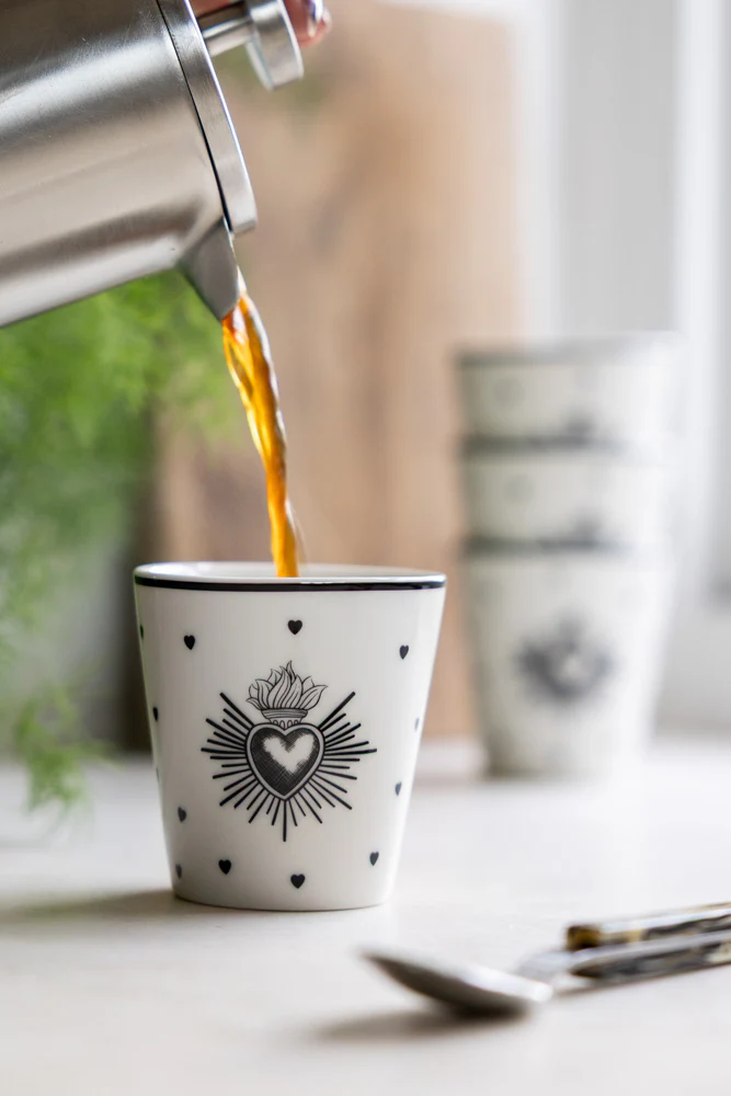 Set of 4 Milagro Heart Ceramic Cups - Image 2