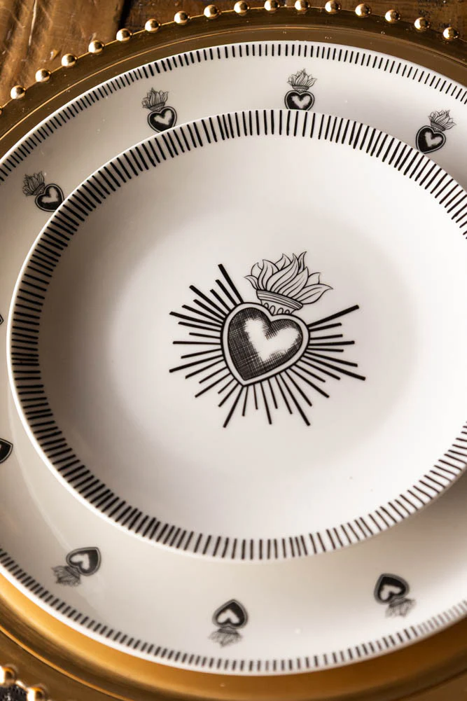 Set of 4 Milagro Heart Side Plates - Image 3