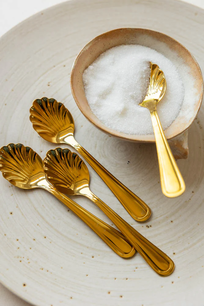 Set of 4 Gold Shell Teaspoons - Image 4