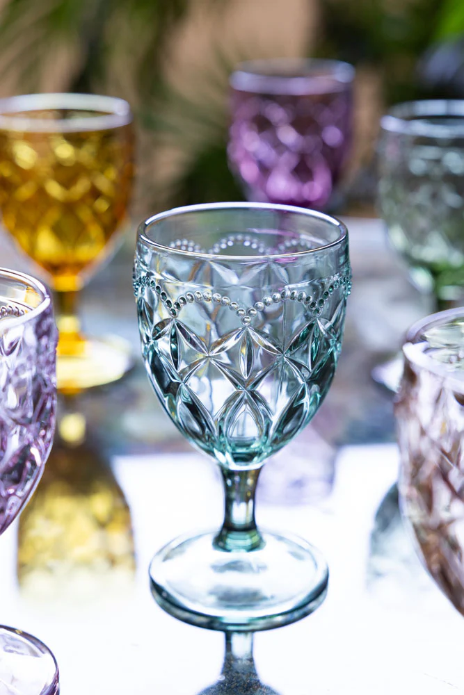 Set of 6 Colourful Vintage-Style Wine Glasses - Image 2