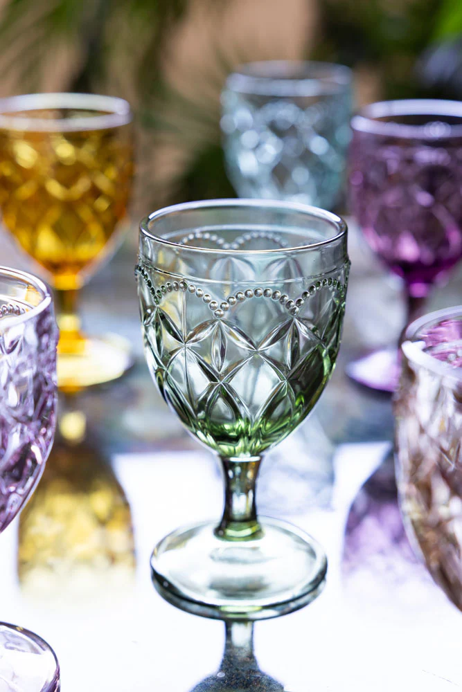 Set of 6 Colourful Vintage-Style Wine Glasses - Image 5