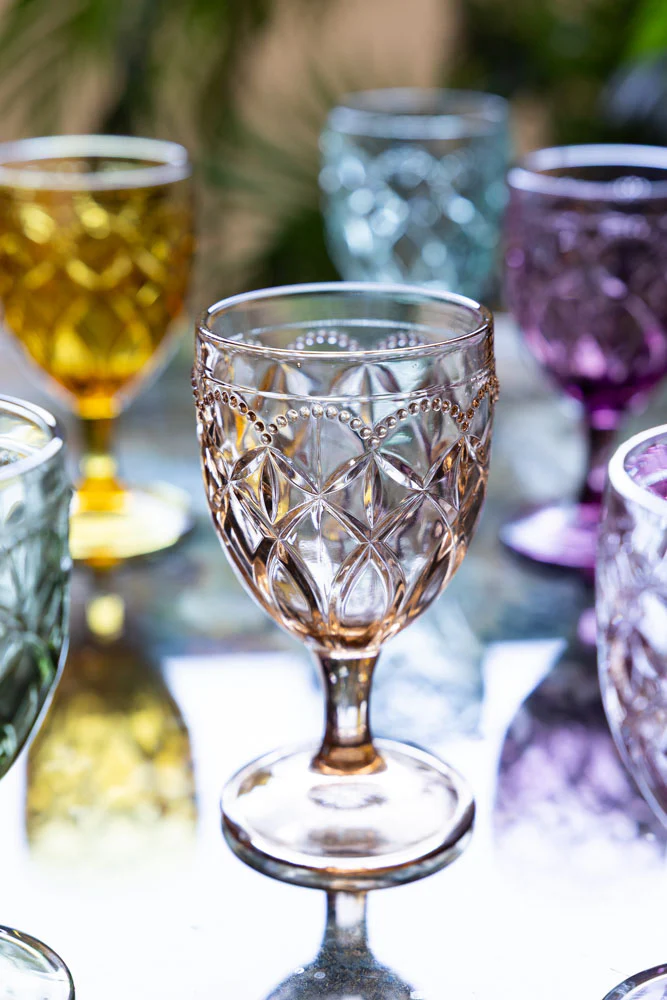 Set of 6 Colourful Vintage-Style Wine Glasses - Image 7