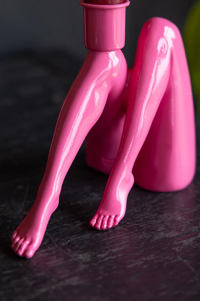 Sexy Hot Pink Legs Candle Holder - Image 3