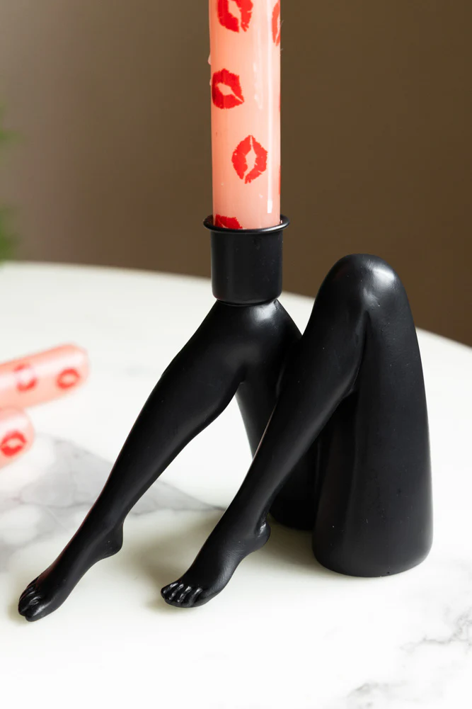 Sexy Legs Candle Holder In Black - Image 2