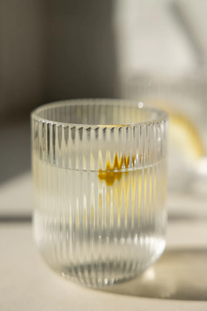 Short Ribbed Tumbler Glass - Image 2