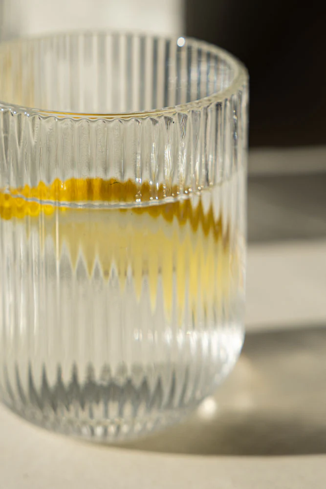 Short Ribbed Tumbler Glass - Image 3