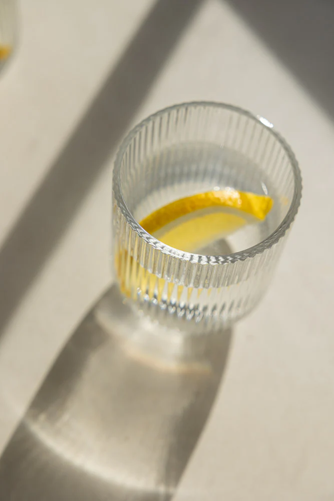 Short Ribbed Tumbler Glass - Image 4