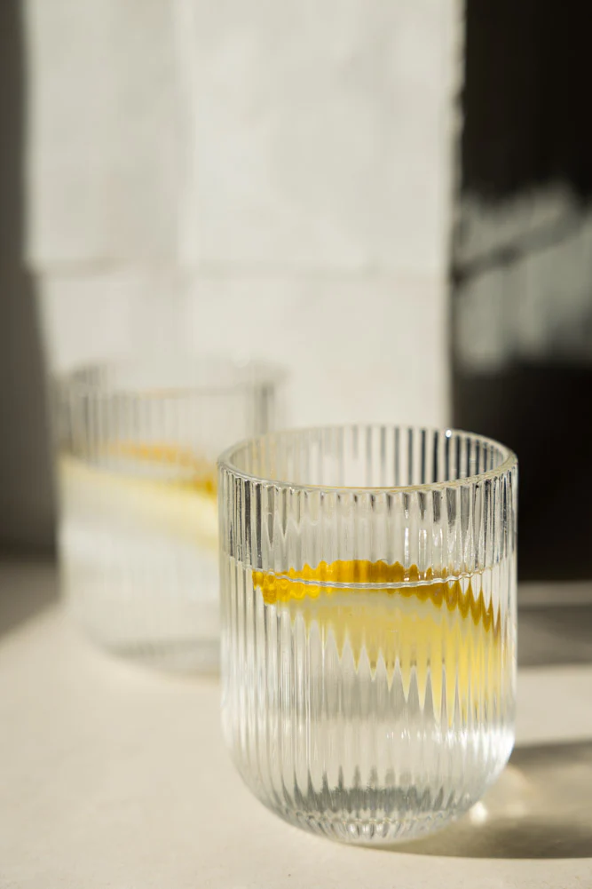 Short Ribbed Tumbler Glass - Image 5