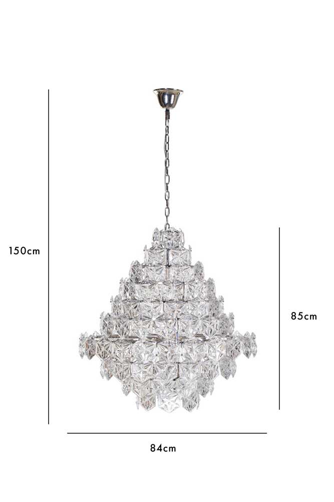 Showstopping Multi-Layer Glass Chandelier - Image 11