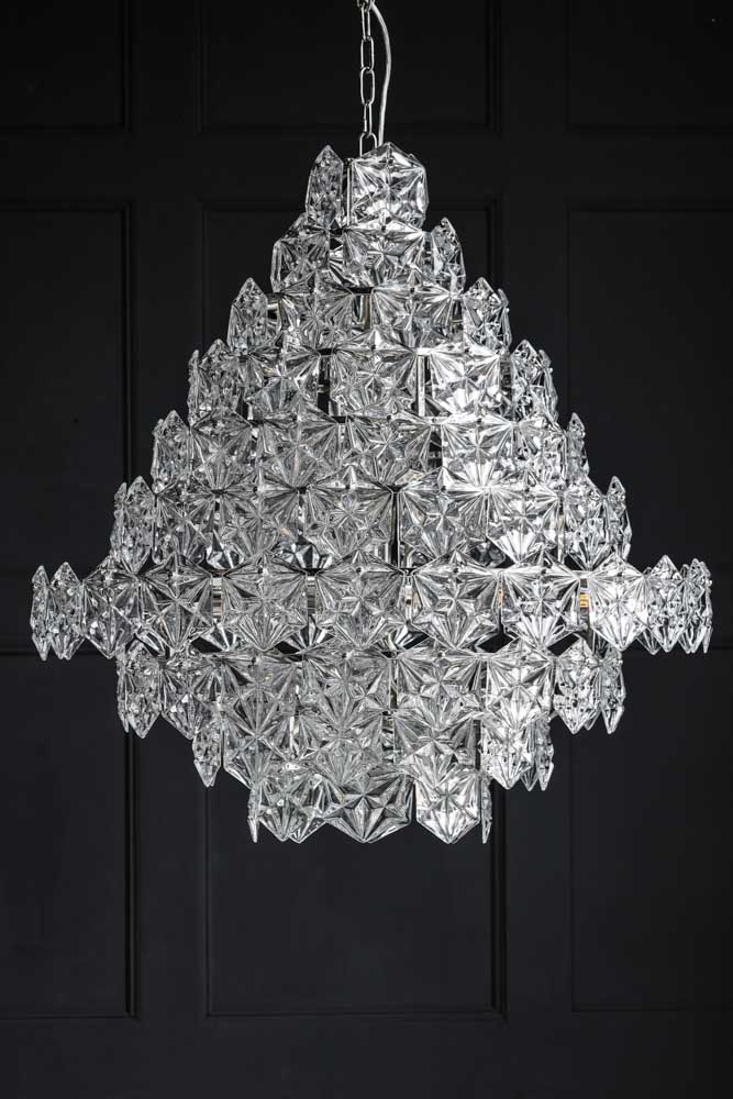 Showstopping Multi-Layer Glass Chandelier - Image 2