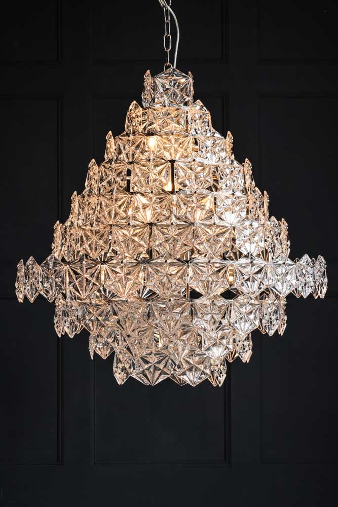 Showstopping Multi-Layer Glass Chandelier - Image 7