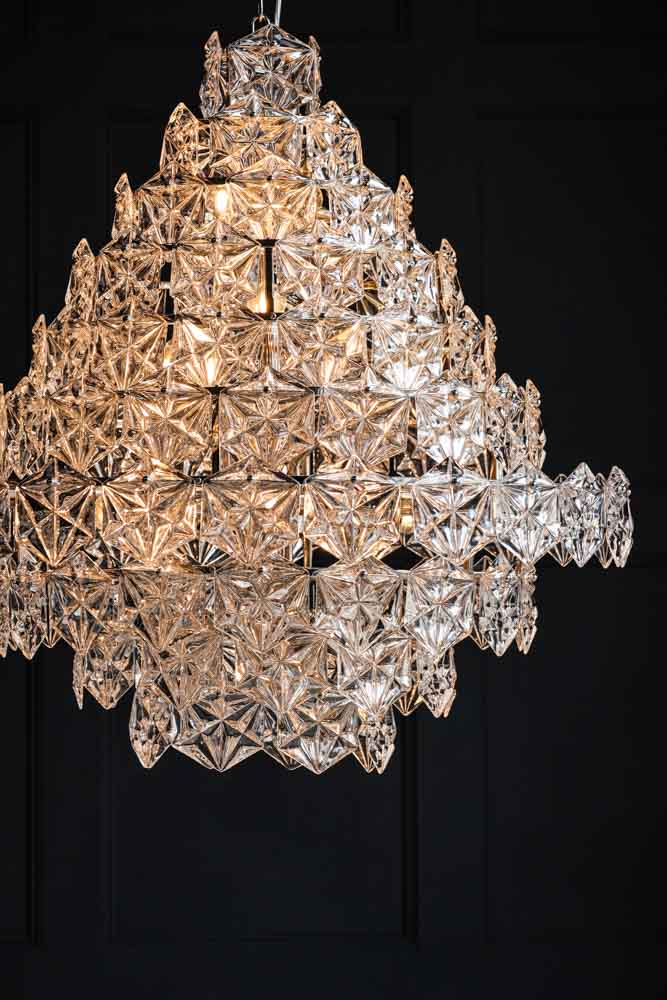 Showstopping Multi-Layer Glass Chandelier - Image 9