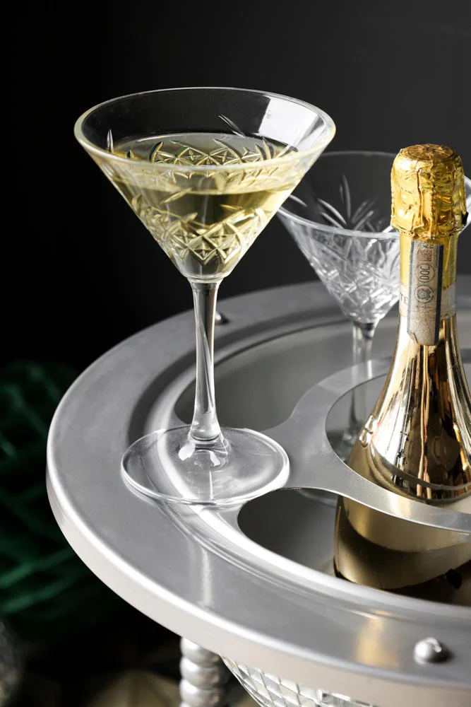 Silver Disco Ball Drinks Trolley Cart - Image 3