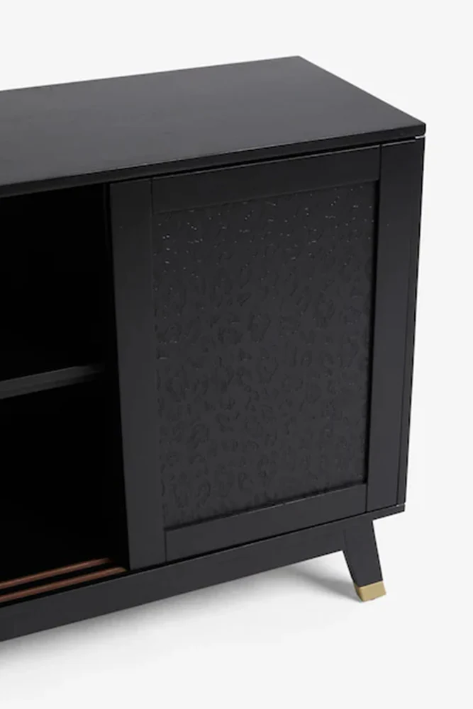 Small Black Leopard Print Sideboard - Image 6