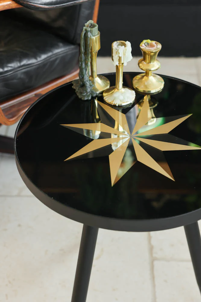 Small Black Star Side Table - Image 10