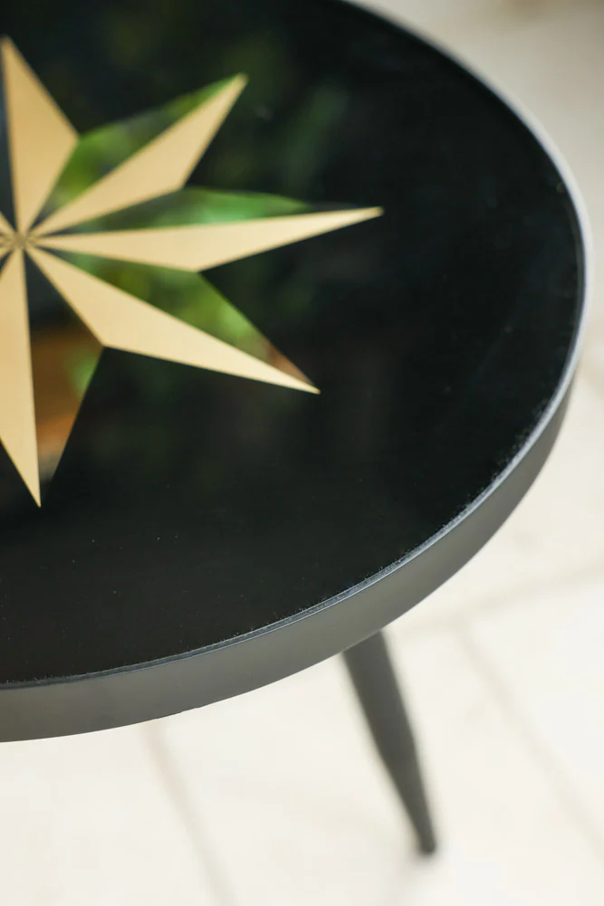 Small Black Star Side Table - Image 12
