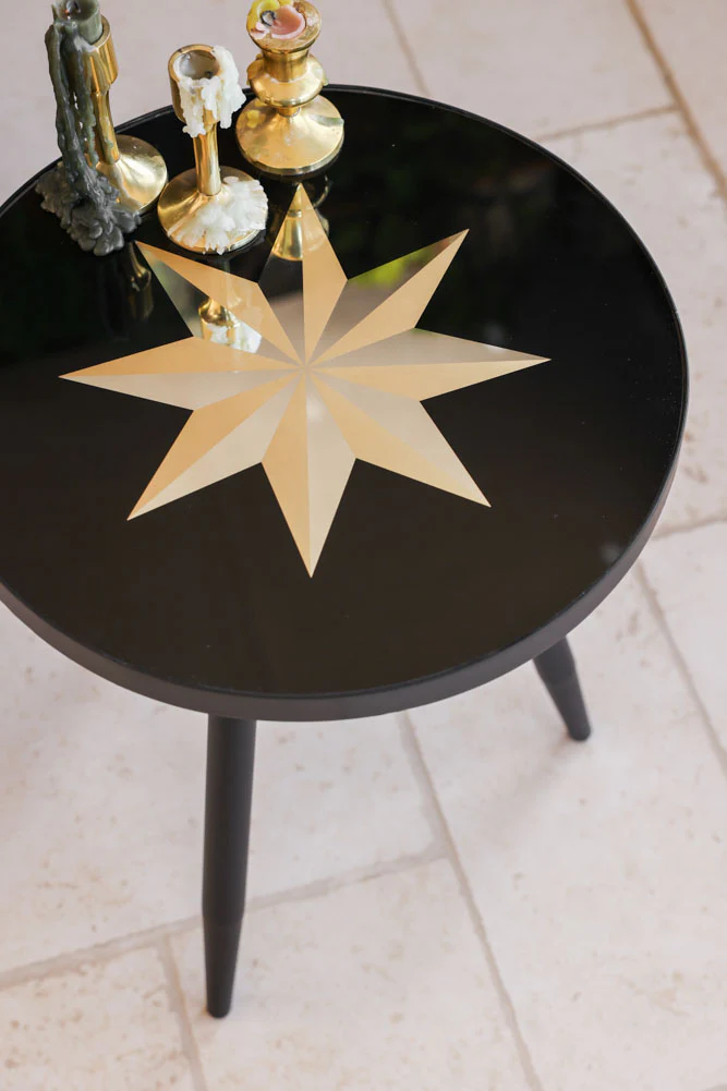 Small Black Star Side Table - Image 4