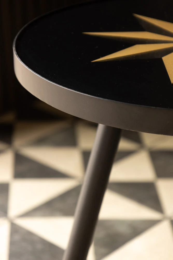Small Black Star Side Table - Image 7