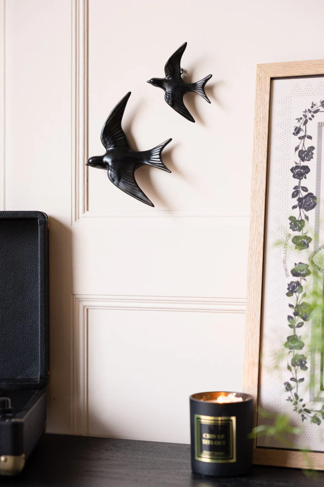 Small Black Swallow Wall Decoration - Image 4