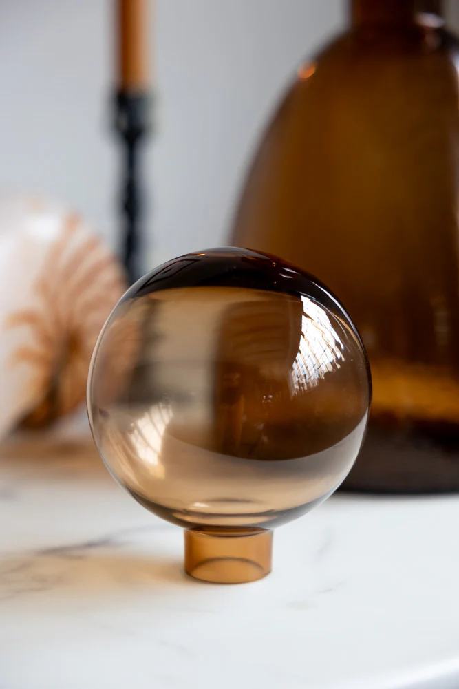 Amber Smoked Glass Decanter - Image 4