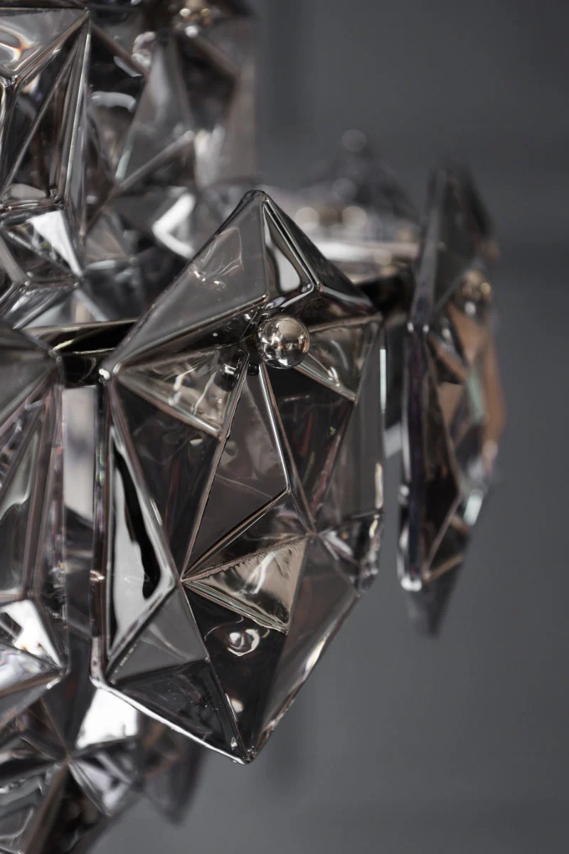 Smoked Showstopping Multi-Layer Glass Chandelier - Image 3