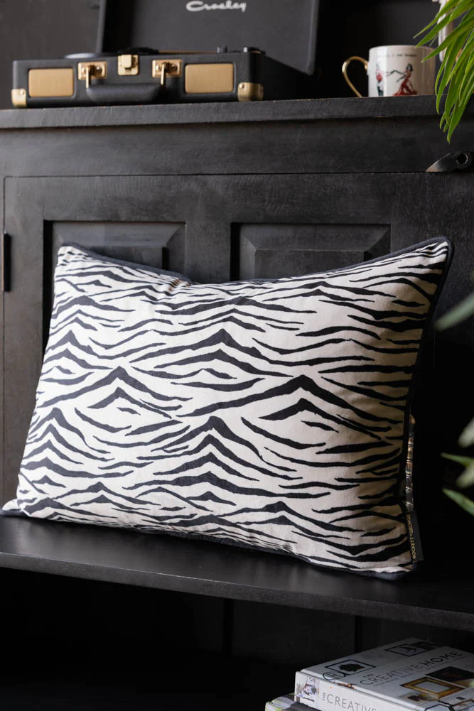 Snow Tiger Print Cushion Cover - Image 3