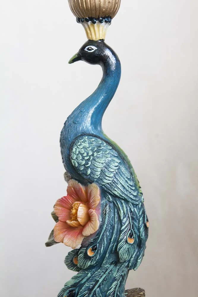 Spectacular Peacock Candle Holder - Image 2