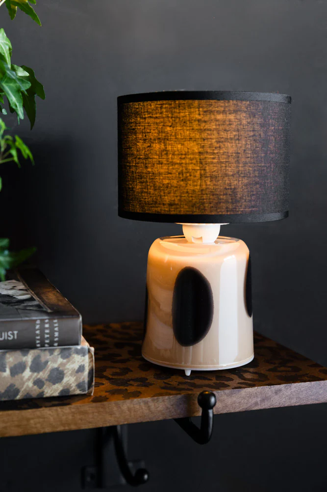 Spotted Glass Rechargeable Table Lamp