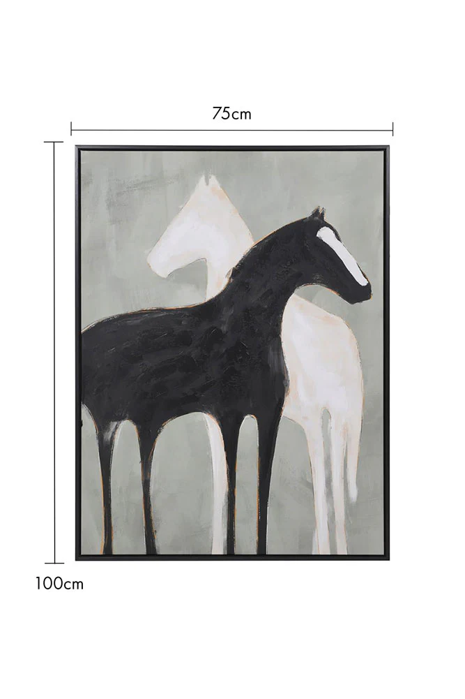 Stallion Shadow Canvas Art Print - Image 13