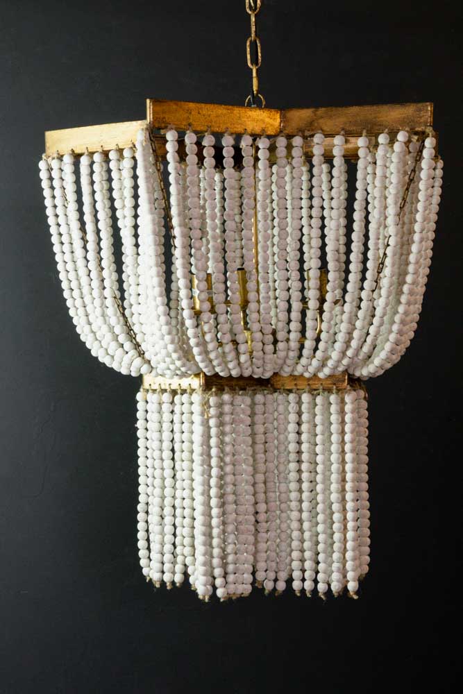 Star Shaped Beaded Statement Chandelier Light - Image 3