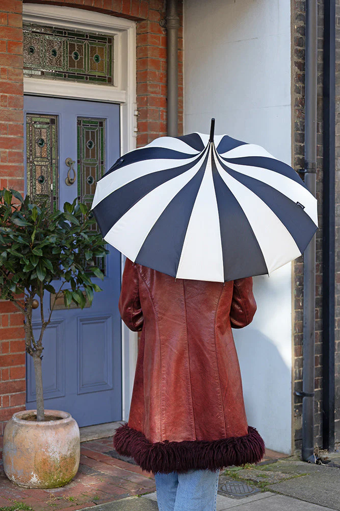 Statement Black & Off-White Umbrella - Image 3