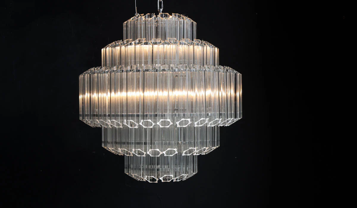 Stunning Art Deco Crystal Chandelier - Image 10