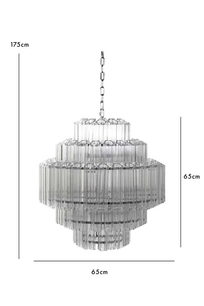 Stunning Art Deco Crystal Chandelier - Image 11
