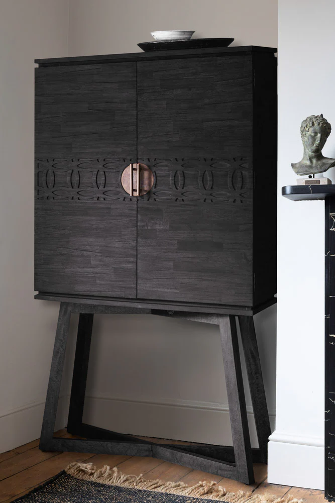 Stylish Mango Wood Drinks Cabinet