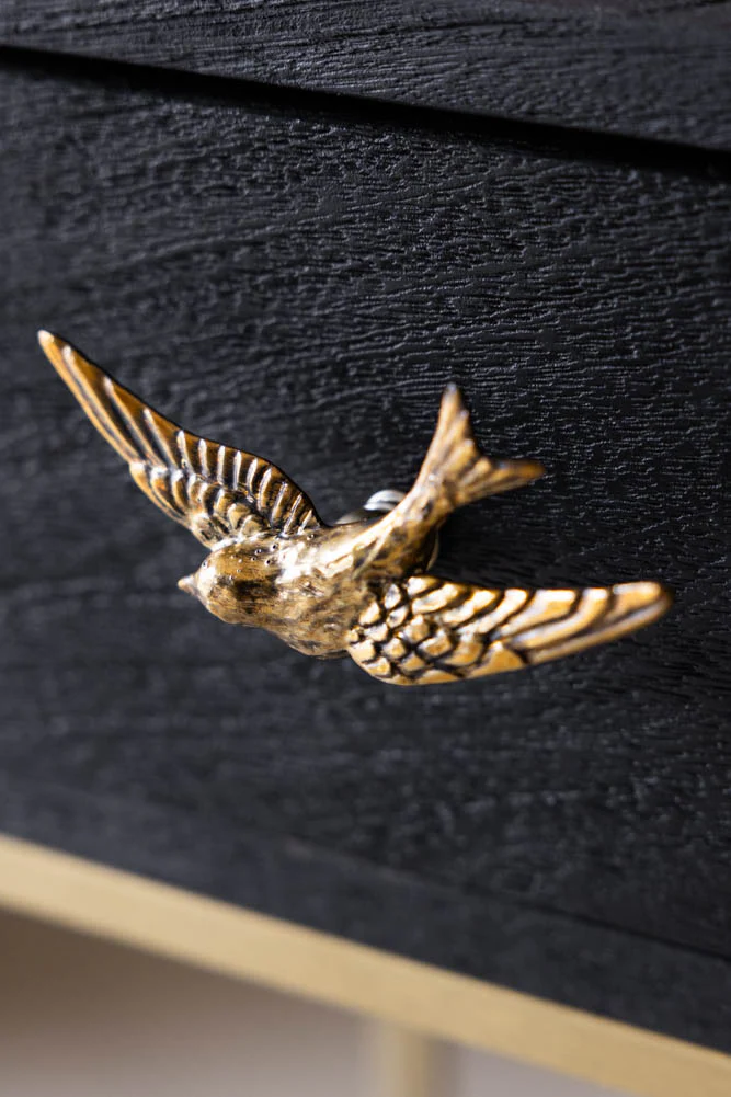Swallow Bird Cupboard/Drawer Knob - Gold