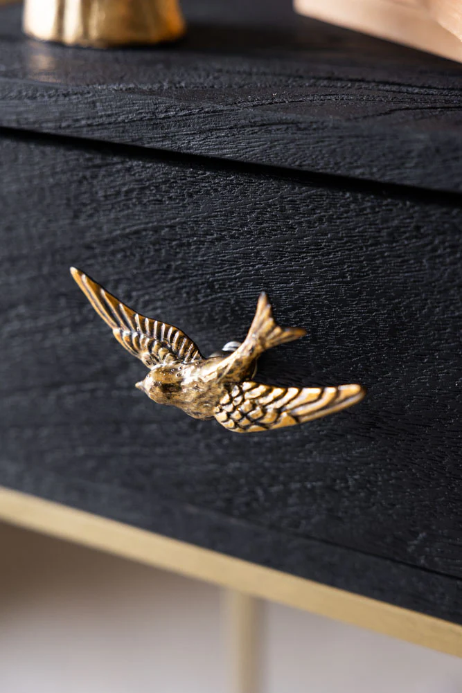 Swallow Bird Cupboard/Drawer Knob - Gold - Image 2