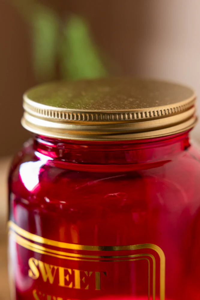 Sweet Stuff Hot Pink Glass Storage Jar - Image 5
