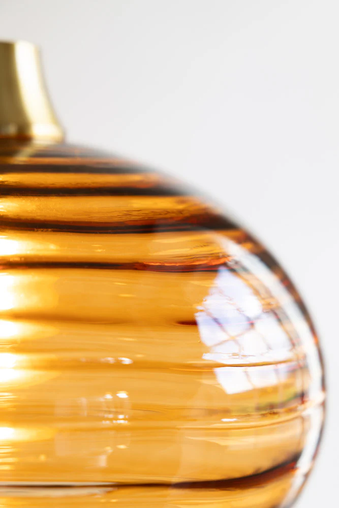 Swirled Glass Easyfit Ceiling Light Shade in Amber - Image 2