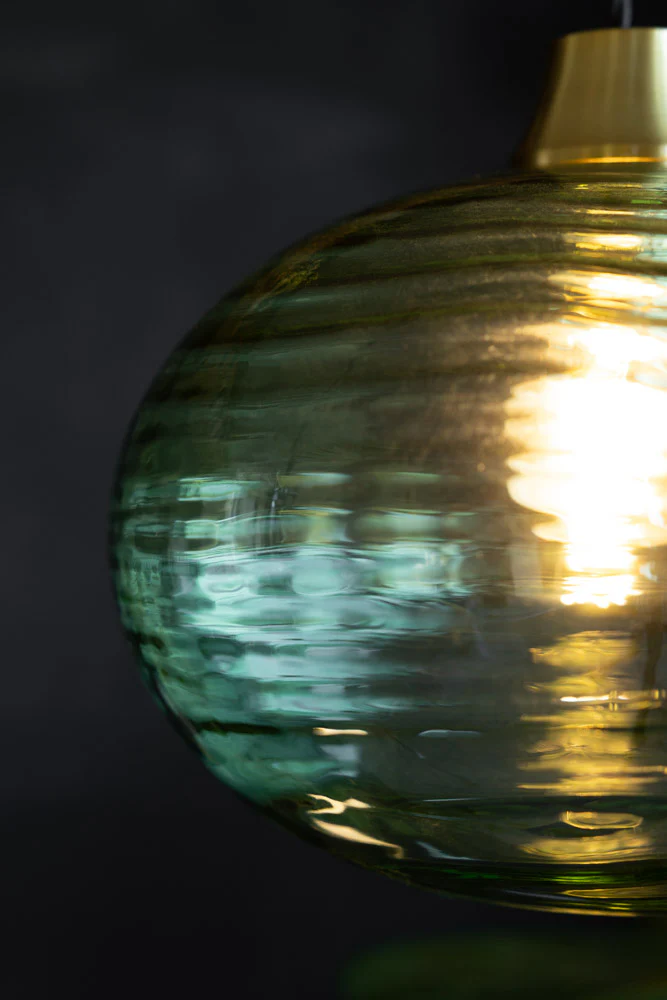 Swirled Glass Easyfit Ceiling Light Shade in Green - Image 3